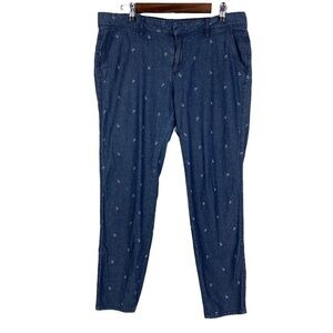 Liz Claiborne‎ Anchor Nautical Print Lightweight Jeans Women's 12